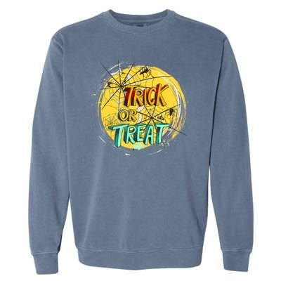 Trick or Treat Spider Web Garment-Dyed Sweatshirt