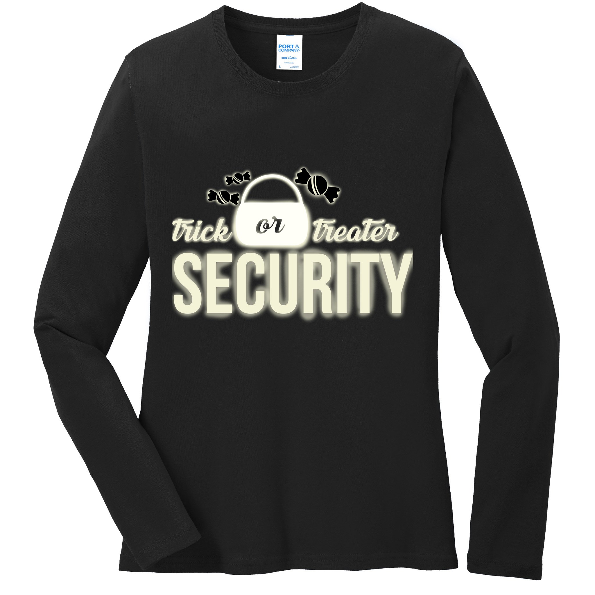 Trick or Treater Security Ladies Long Sleeve Shirt