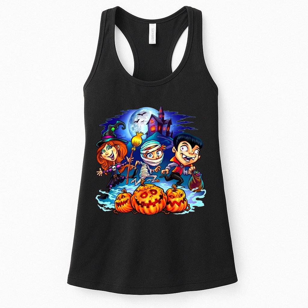 Trick-or-Treaters Halloween Womens Tank Top