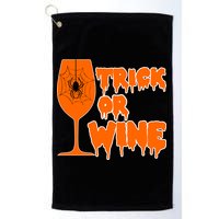 Trick or Wine Halloween Spider Web Golf Towel