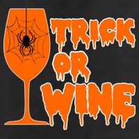 Trick or Wine Halloween Spider Web Golf Towel