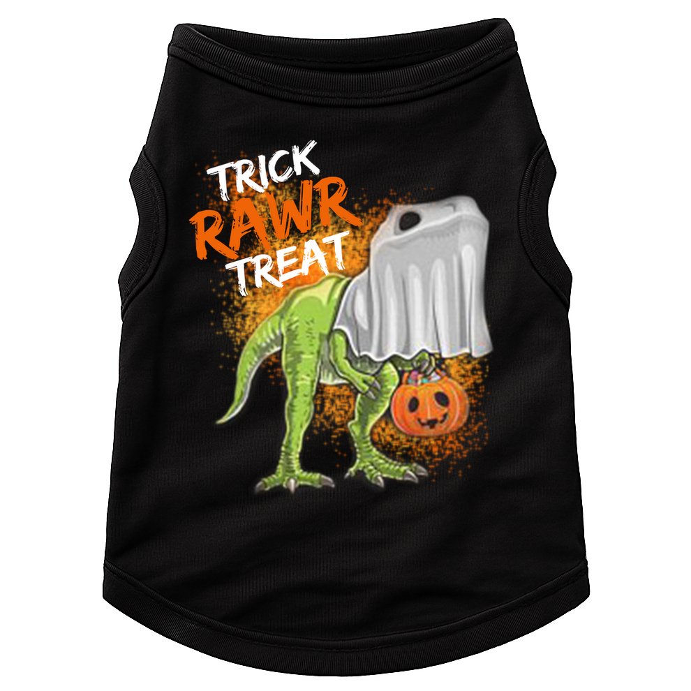 Trick Rawr Treat Halloween T Rex Dinosaur Doggie Tank
