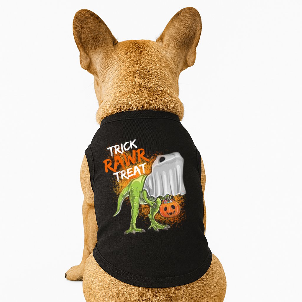 Trick Rawr Treat Halloween T Rex Dinosaur Doggie Tank