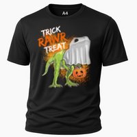 Trick Rawr Treat Halloween T Rex Dinosaur Cooling Performance Crew T-Shirt
