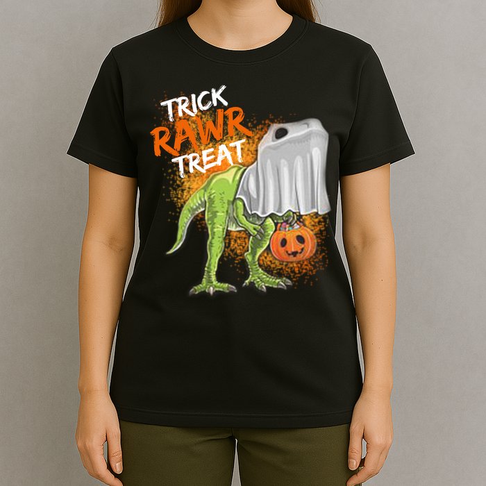 Trick Rawr Treat Halloween T Rex Dinosaur T-Shirt