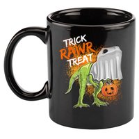 Trick Rawr Treat Halloween T Rex Dinosaur 11oz C Handle Ceramic Mug