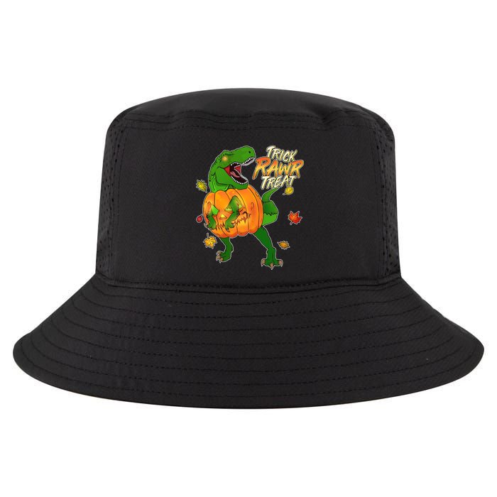Trick RAWR Treat T-Rex Funny Halloween Cool Comfort Performance Bucket Hat