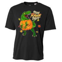 Trick RAWR Treat T-Rex Funny Halloween Cooling Performance Crew T-Shirt