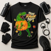 Trick RAWR Treat T-Rex Funny Halloween Cooling Performance Crew T-Shirt