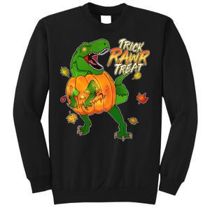 Trick RAWR Treat T-Rex Funny Halloween Sweatshirt