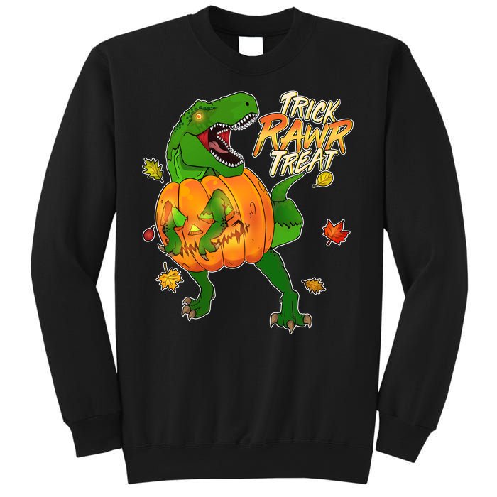 Trick RAWR Treat T-Rex Funny Halloween Sweatshirt