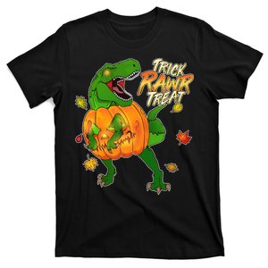 Trick RAWR Treat T-Rex Funny Halloween T-Shirt