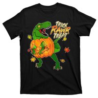 Trick RAWR Treat T-Rex Funny Halloween T-Shirt