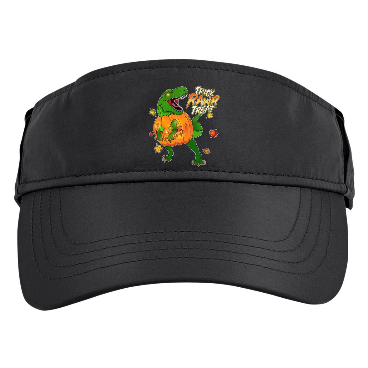 Trick RAWR Treat T-Rex Funny Halloween Adult Drive Performance Visor