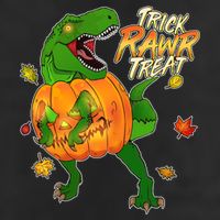 Trick RAWR Treat T-Rex Funny Halloween Adult Drive Performance Visor