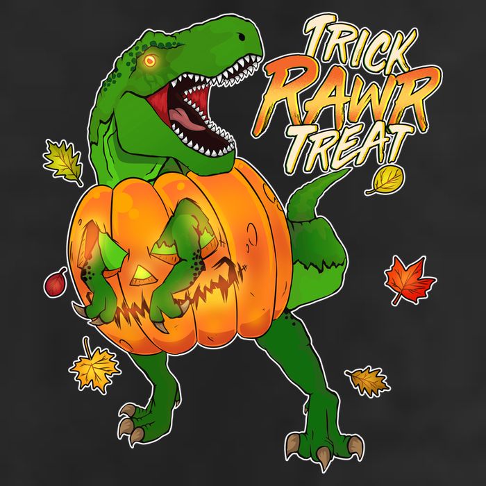 Trick RAWR Treat T-Rex Funny Halloween Adult Drive Performance Visor