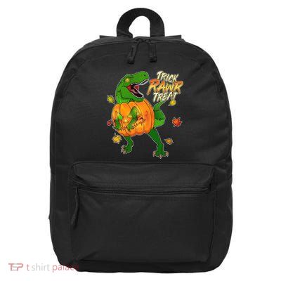 Trick RAWR Treat T-Rex Funny Halloween 16 in Basic Backpack