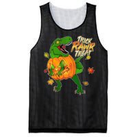 Trick RAWR Treat T-Rex Funny Halloween Mesh Reversible Basketball Jersey Tank