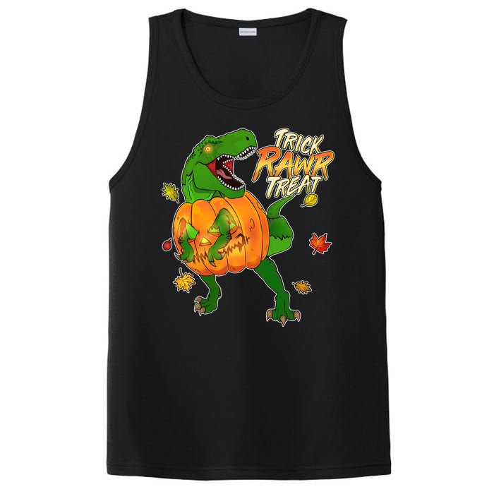 Trick RAWR Treat T-Rex Funny Halloween PosiCharge Competitor Tank