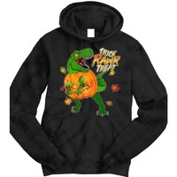 Trick RAWR Treat T-Rex Funny Halloween Tie Dye Hoodie