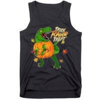 Trick RAWR Treat T-Rex Funny Halloween Tank Top