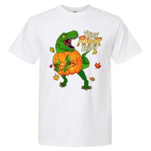 Trick RAWR Treat T-Rex Funny Halloween Garment-Dyed Heavyweight T-Shirt