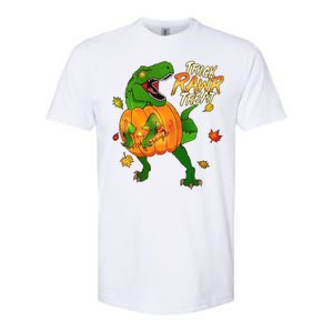 Trick RAWR Treat T-Rex Funny Halloween Softstyle CVC T-Shirt