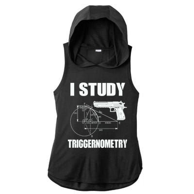 Triggernometry Pistol Ladies PosiCharge Tri-Blend Wicking Draft Hoodie Tank