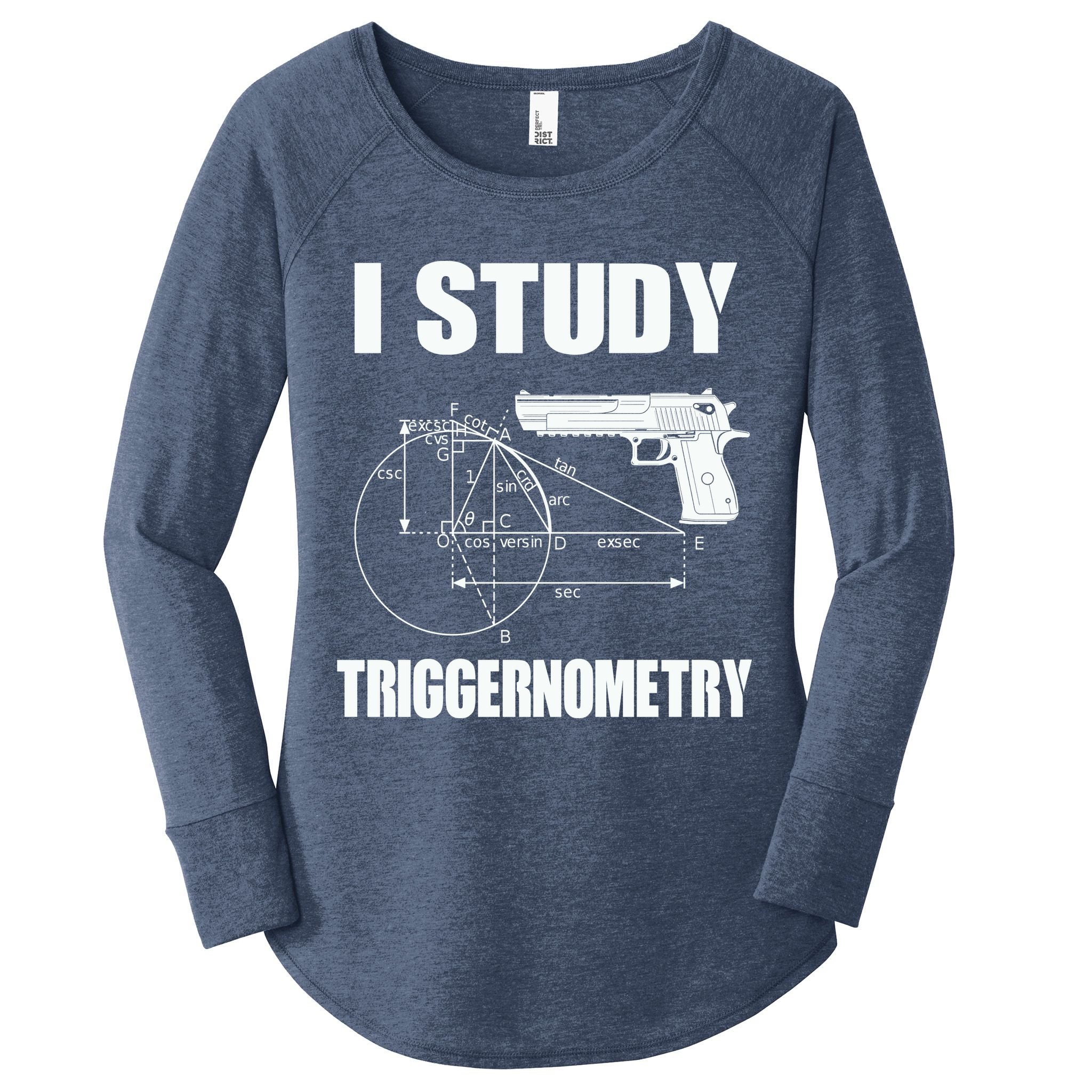 Triggernometry Pistol Women's Perfect Tri Tunic Long Sleeve Shirt