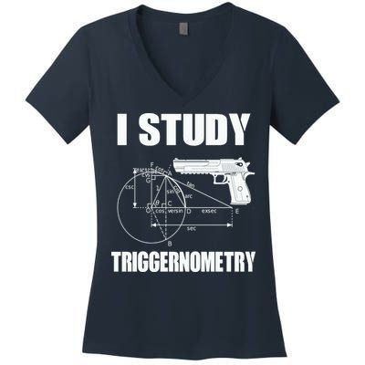 Triggernometry Pistol Women's V-Neck T-Shirt