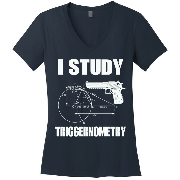 Triggernometry Pistol Women's V-Neck T-Shirt