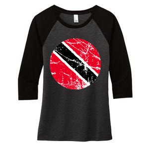 Trinidad Retro Logo Women's Tri-Blend 3/4-Sleeve Raglan Shirt