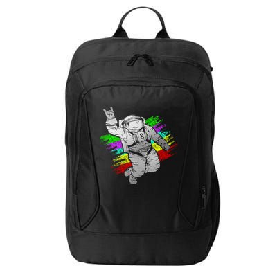 Trippy Astronaut City Backpack