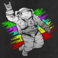 Trippy Astronaut Adult Drive Performance Visor