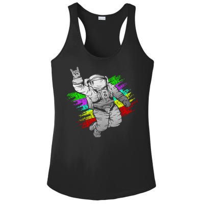 Trippy Astronaut Ladies PosiCharge Competitor Racerback Tank