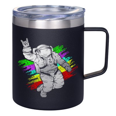 Trippy Astronaut 12oz Stainless Steel Coffee Mug