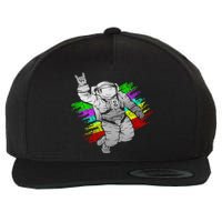 Trippy Astronaut Wool Snapback Cap