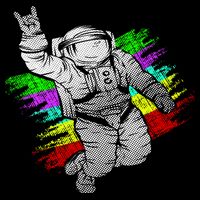 Trippy Astronaut Wool Snapback Cap