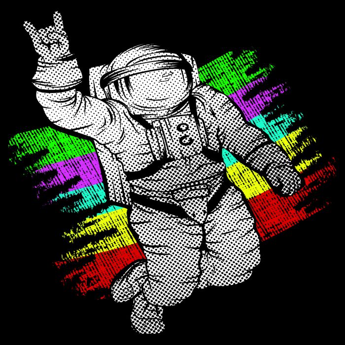 Trippy Astronaut Wool Snapback Cap