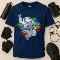 Trippy Astronaut Cooling Performance Crew T-Shirt