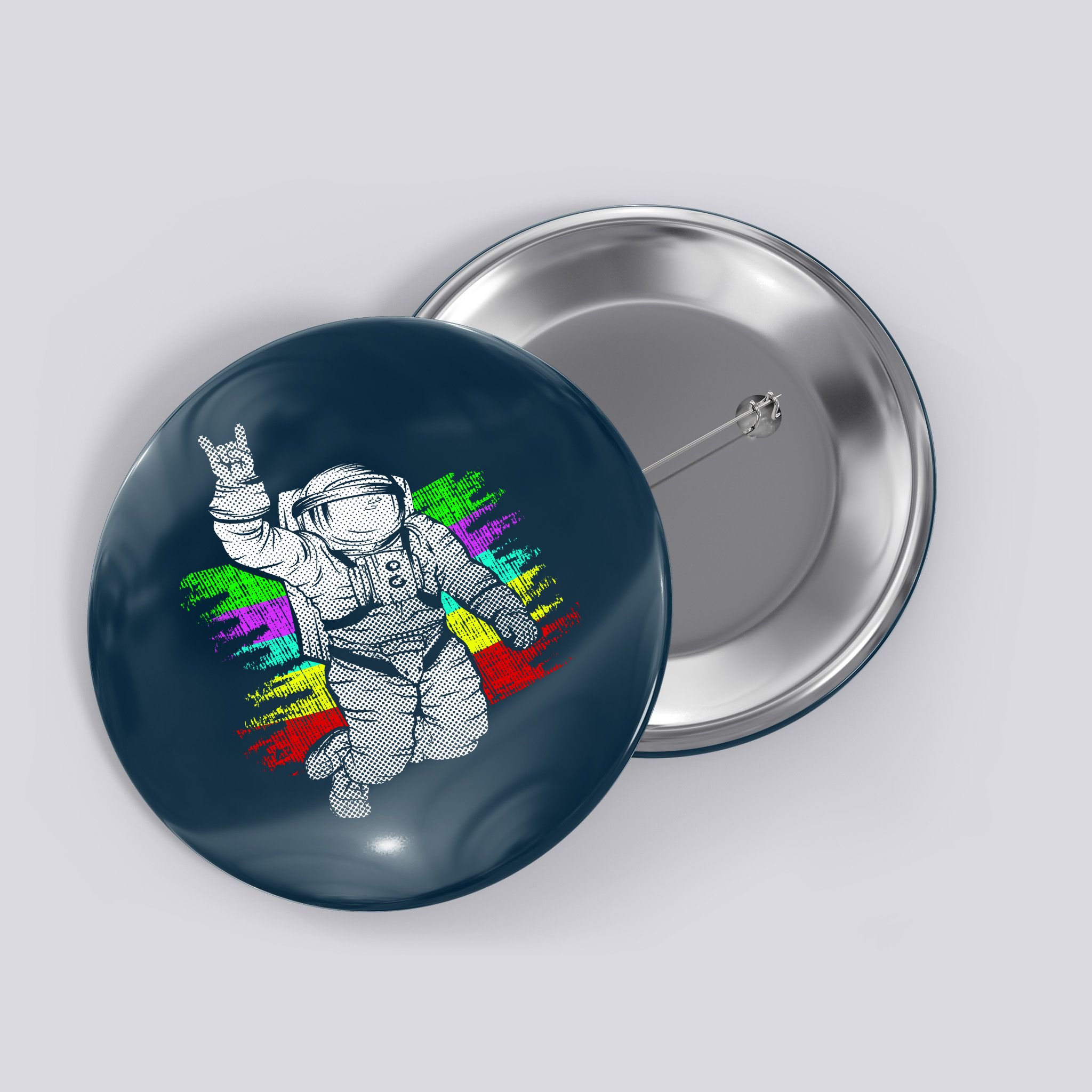 Trippy Astronaut Button