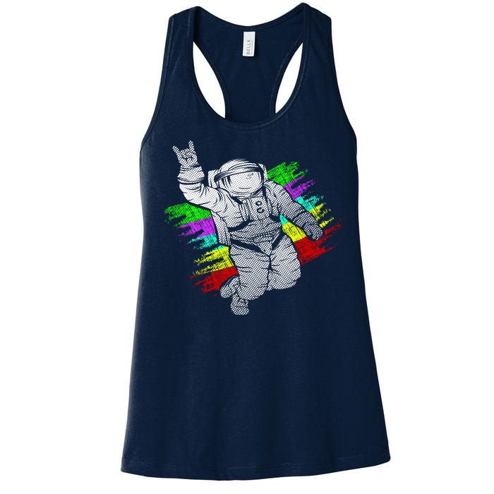 Trippy Astronaut Women's Racerback Tank