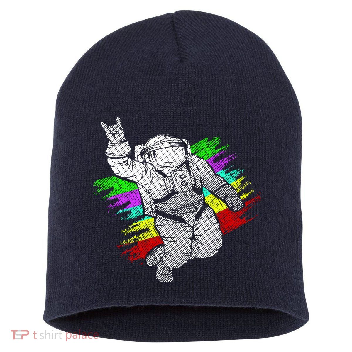 Trippy Astronaut Short Acrylic Beanie