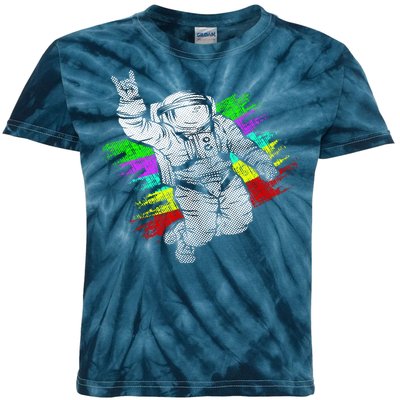 Trippy Astronaut Kids Tie-Dye T-Shirt