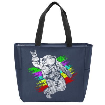 Trippy Astronaut Zip Tote Bag