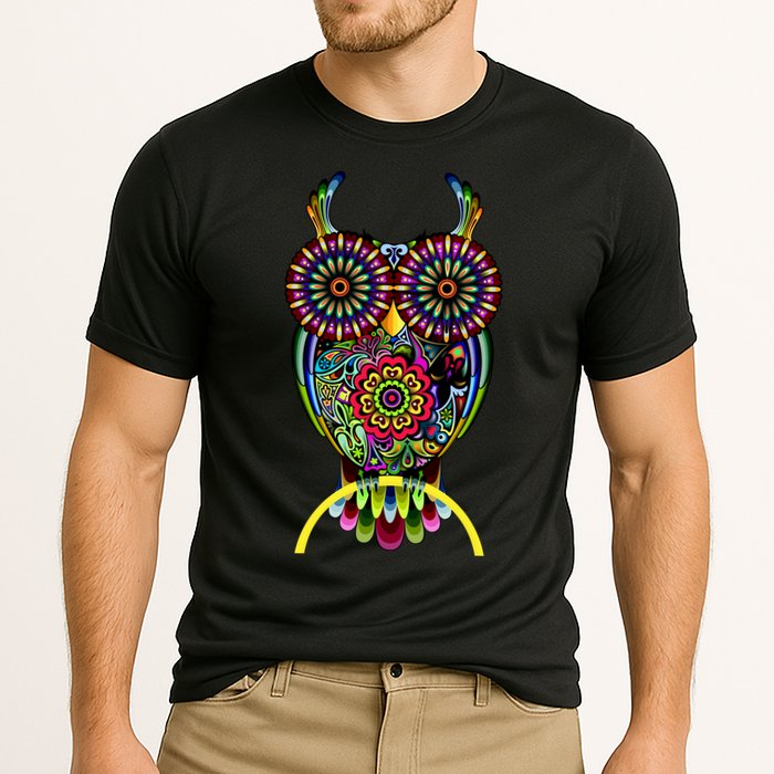 Trippy Big Eyed Owl Performance Shirt