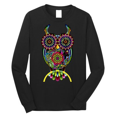 Trippy Big Eyed Owl Long Sleeve Shirt