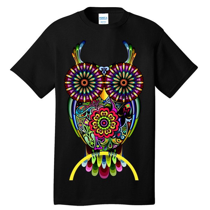 Trippy Big Eyed Owl Tall T-Shirt