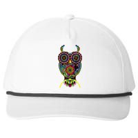 Trippy Big Eyed Owl Snapback Five-Panel Rope Hat