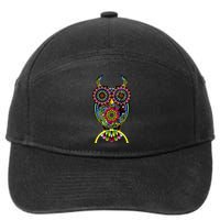 Trippy Big Eyed Owl 7-Panel Snapback Hat